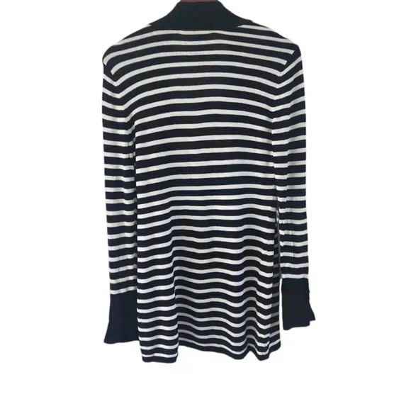 White House Black Market WHBM Striped Open Cardigan Rayon Womens Size Small - Picture 5 of 6